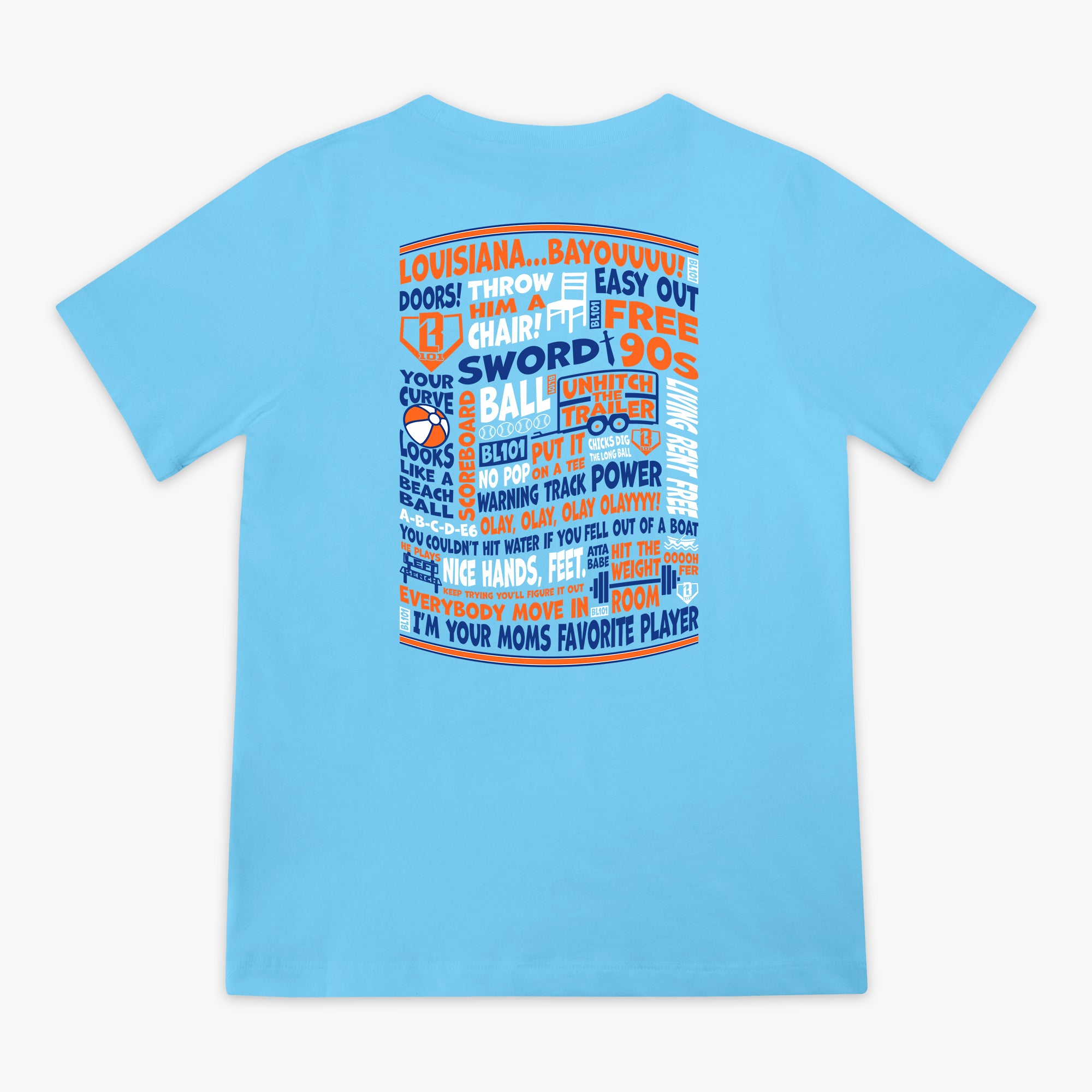 Blue Trash Talk Youth youth graphic tee — back view