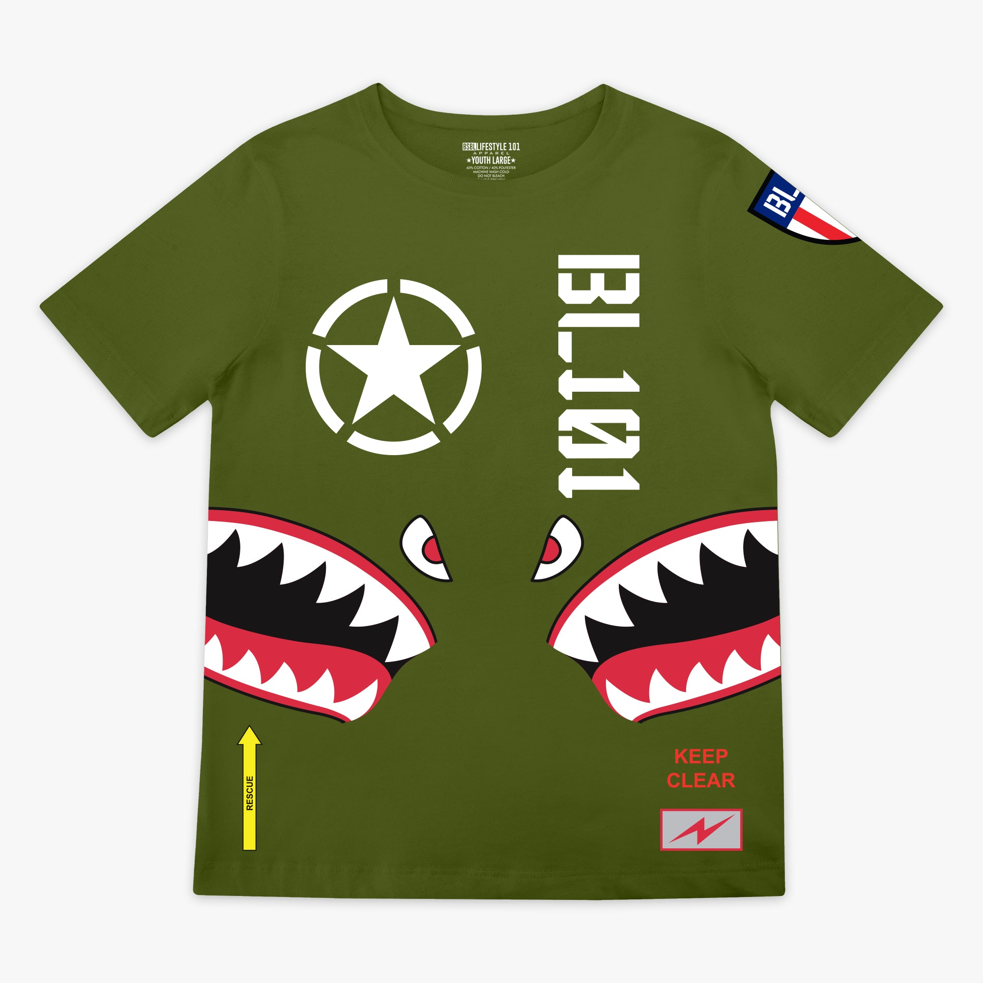 Unit 101 Youth Tee - Army Green