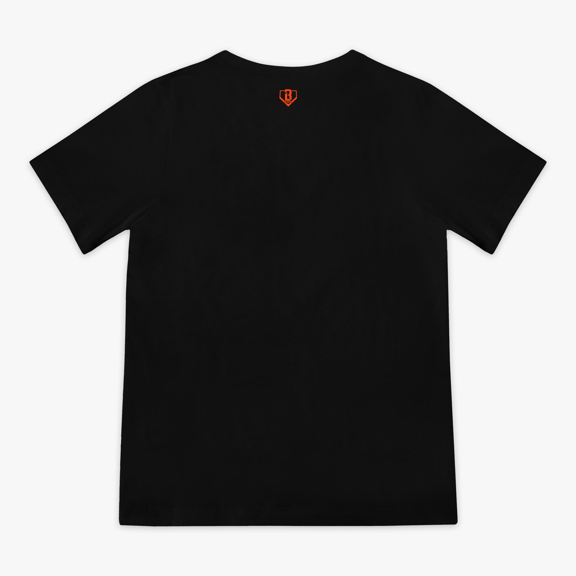 Black youth graphic tee with "Detroit Tigers Upside Down" design — back view