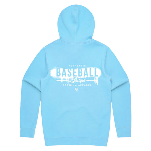 Light Blue hoodie, blue baseball hoodie