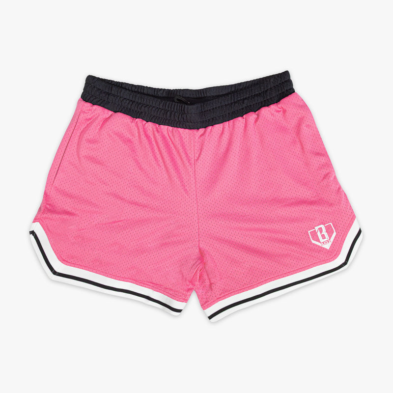 Red Court Azalea shorts — front view