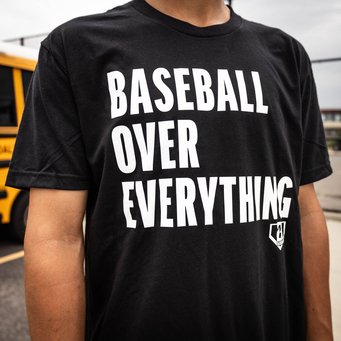 Baseball Over Everything Tee - Black/White