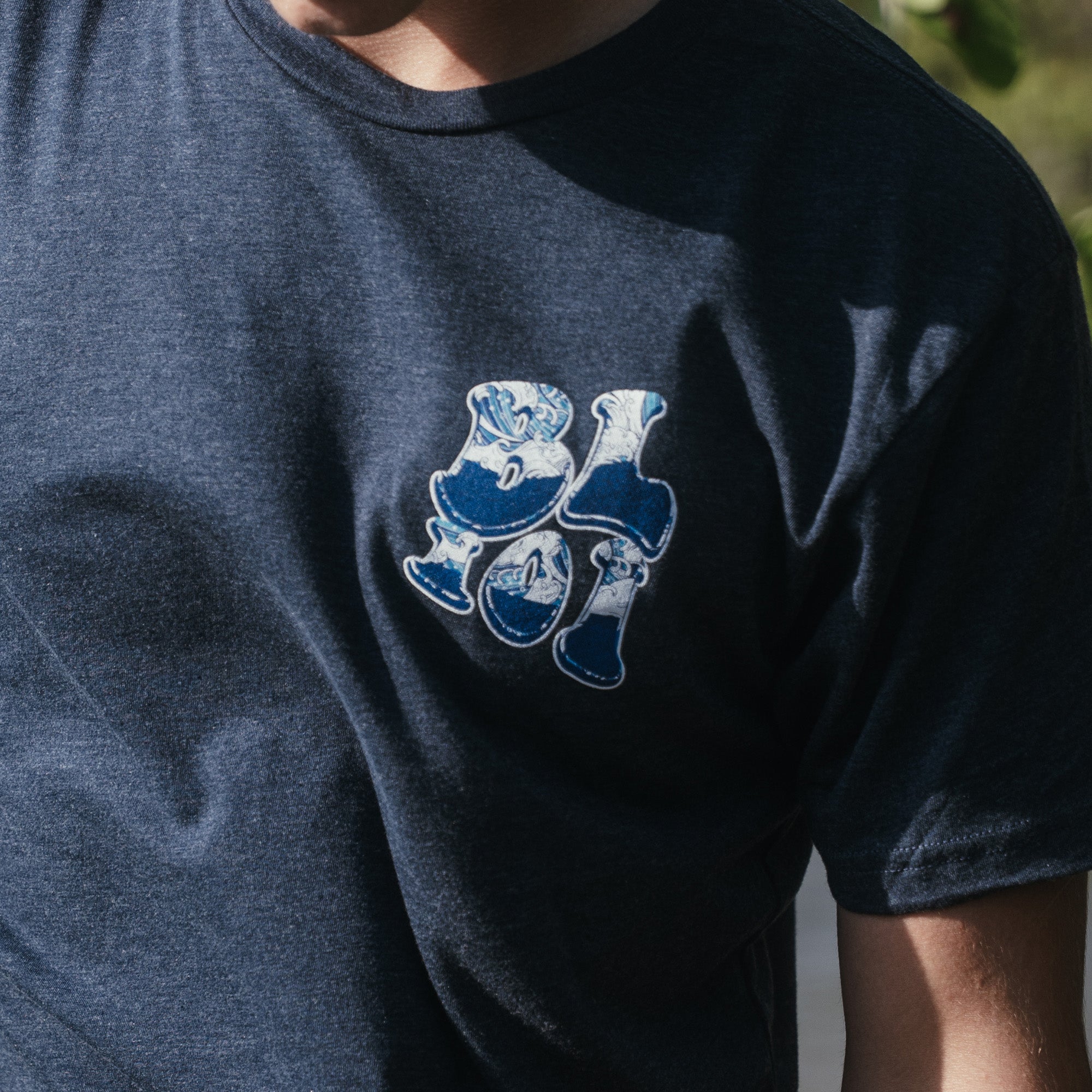 Wave Youth Tee - Navy - Baseball Lifestyle 101