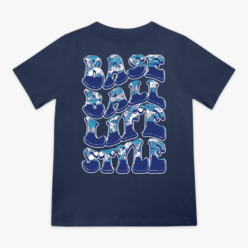 Wave Youth Tee - Navy