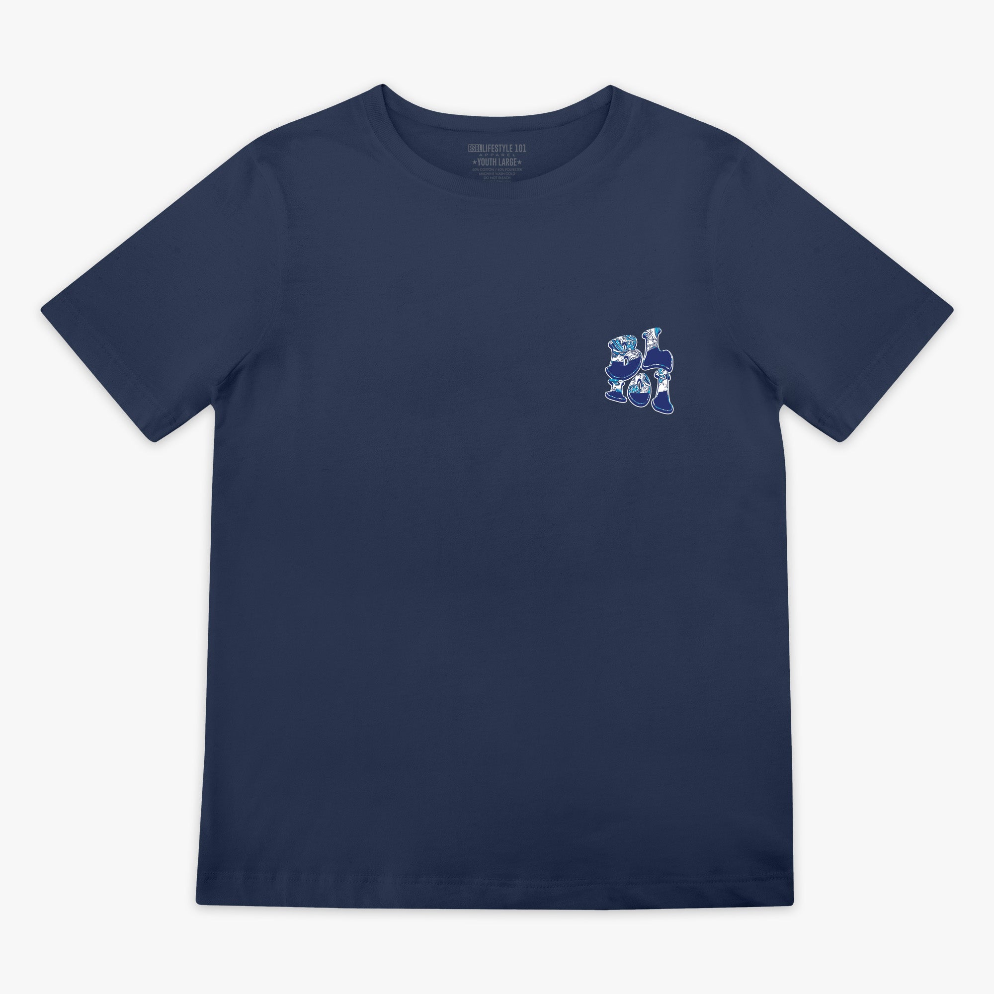 Wave Youth Tee - Navy - Baseball Lifestyle 101