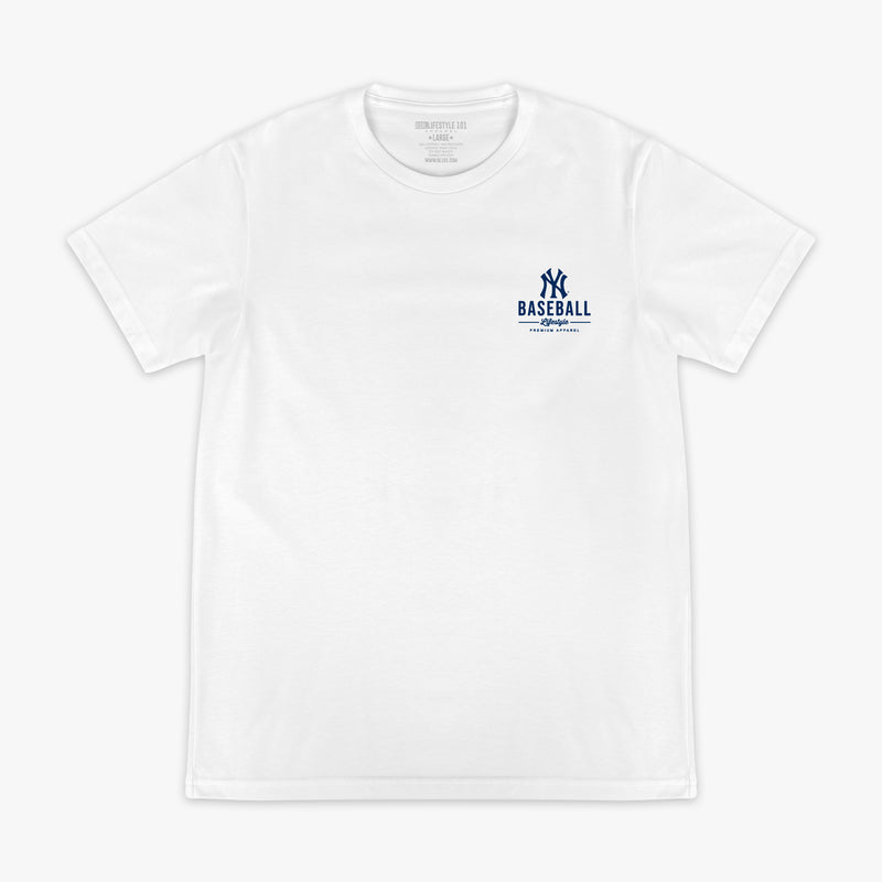 White graphic tee with "New York Yankees Ice Cream" design - front view