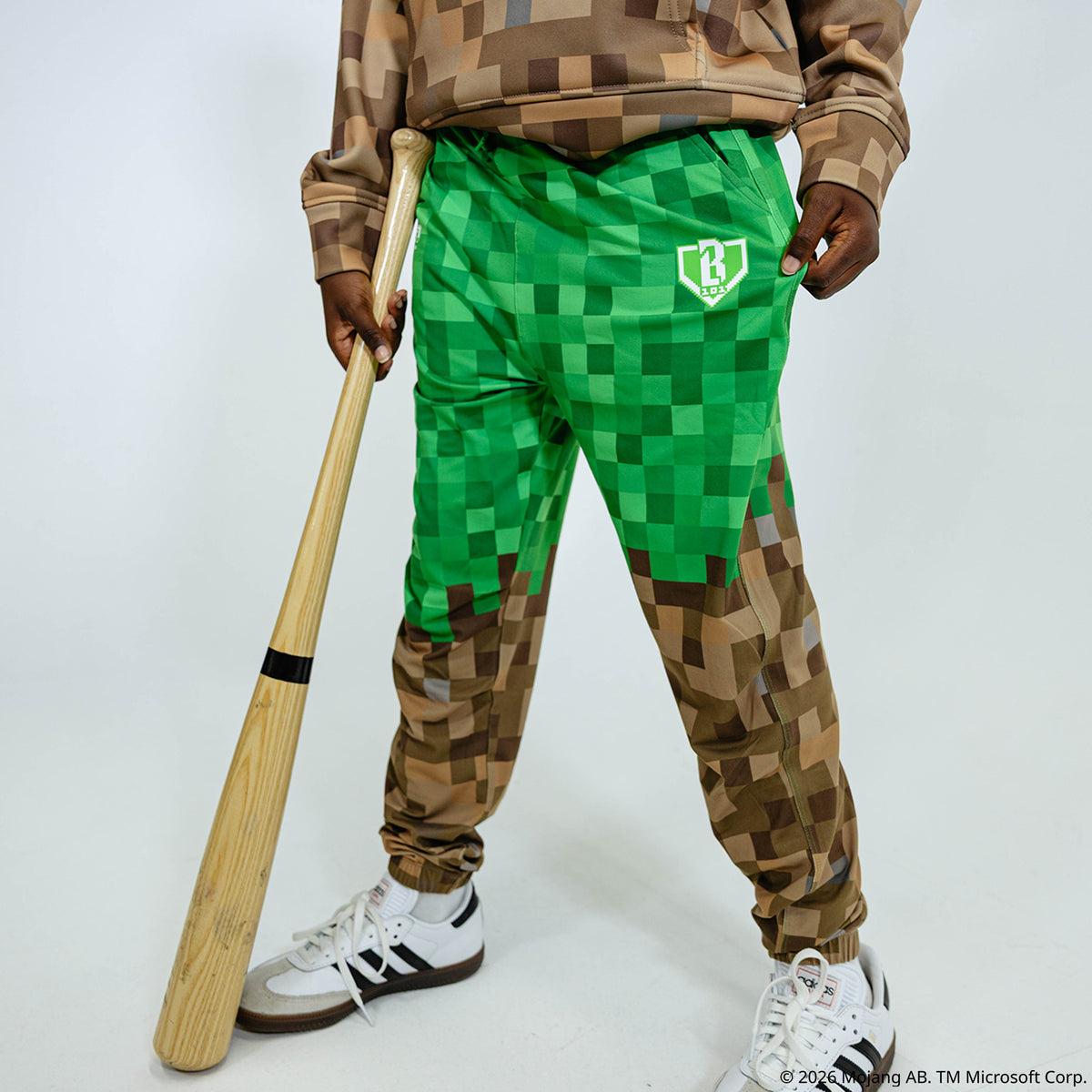 BL101 X Minecraft Grass Block Youth Pajama Pants