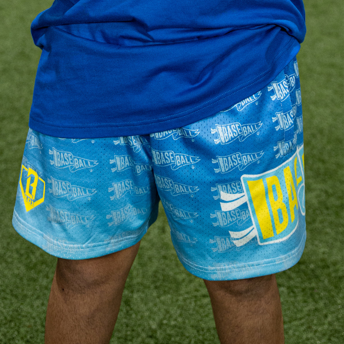 Pennant Gradient Youth Shorts - Blue