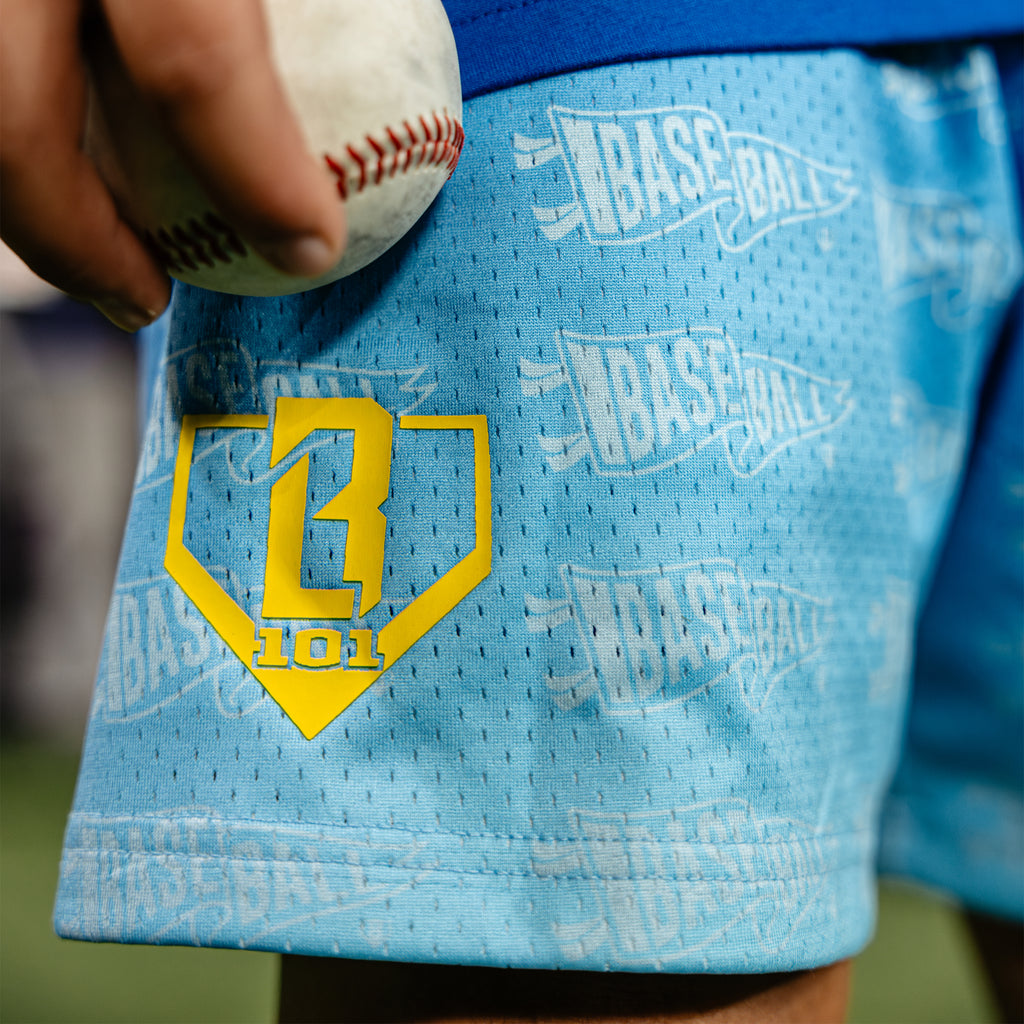 Pennant Gradient Youth Shorts - Blue