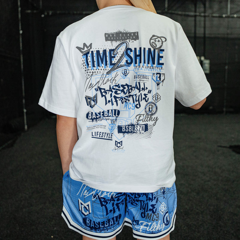 Time 2 Shine Icons Youth Court Shorts - Blue