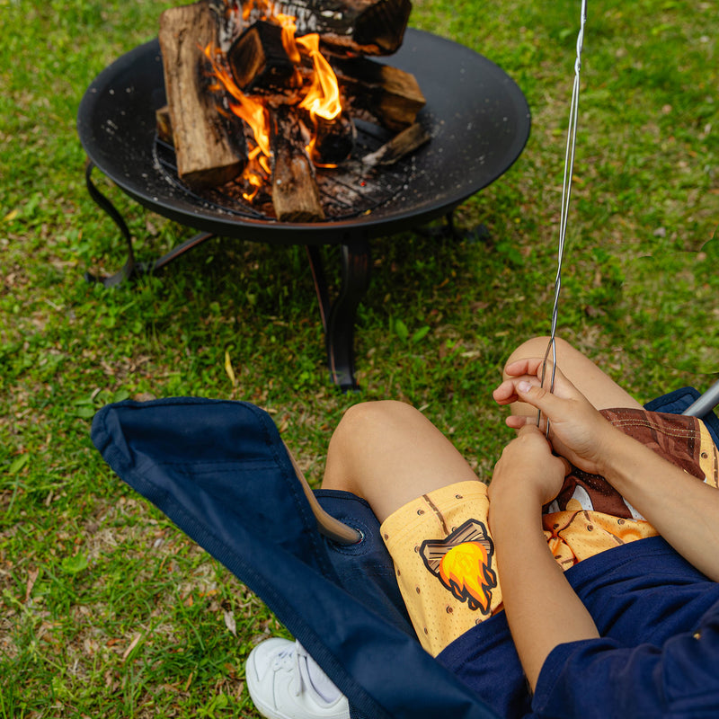 Camp Collection Campfire Shorts baseball campfire logo fire pit campsite marshmallows