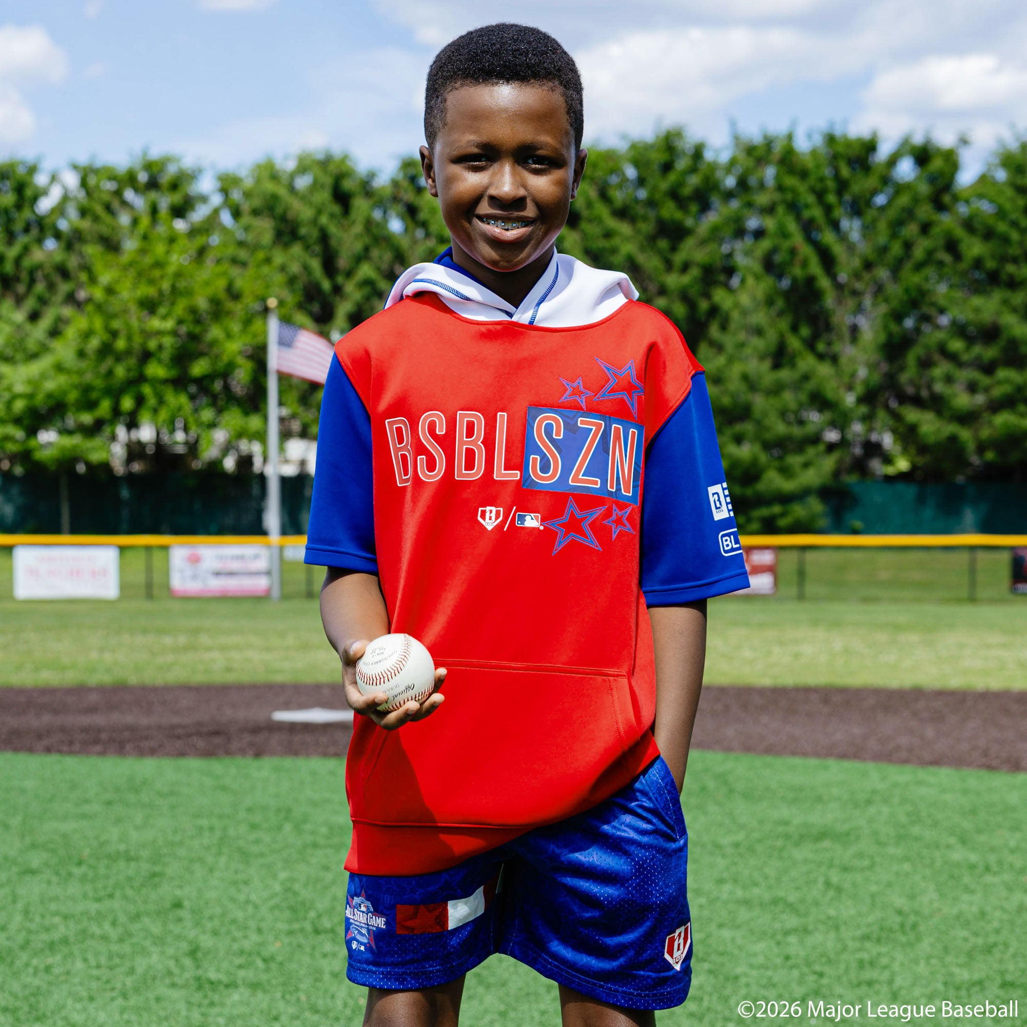 BL101 All-Star BSBL-SZN V3 Short Sleeve Youth Hoodie - Baseball