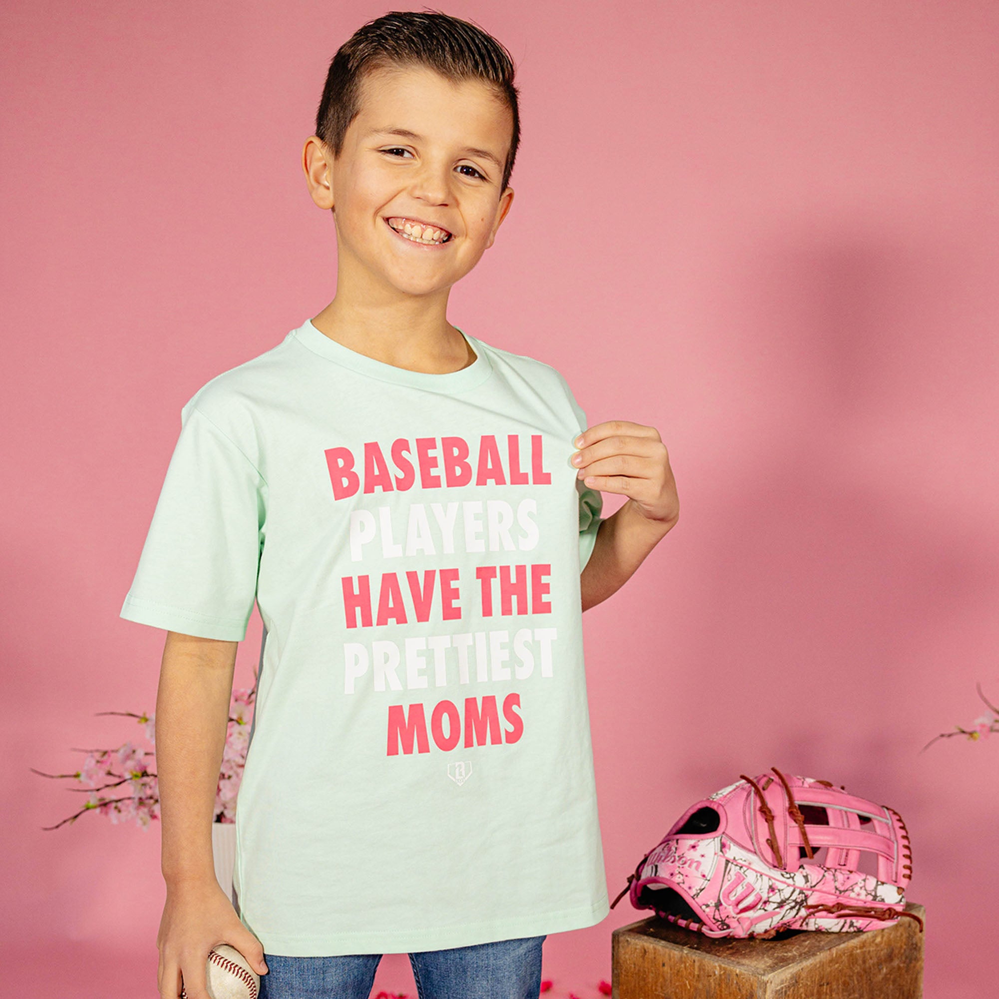 Baseball Players Have The Prettiest Moms Youth Tee - Mint