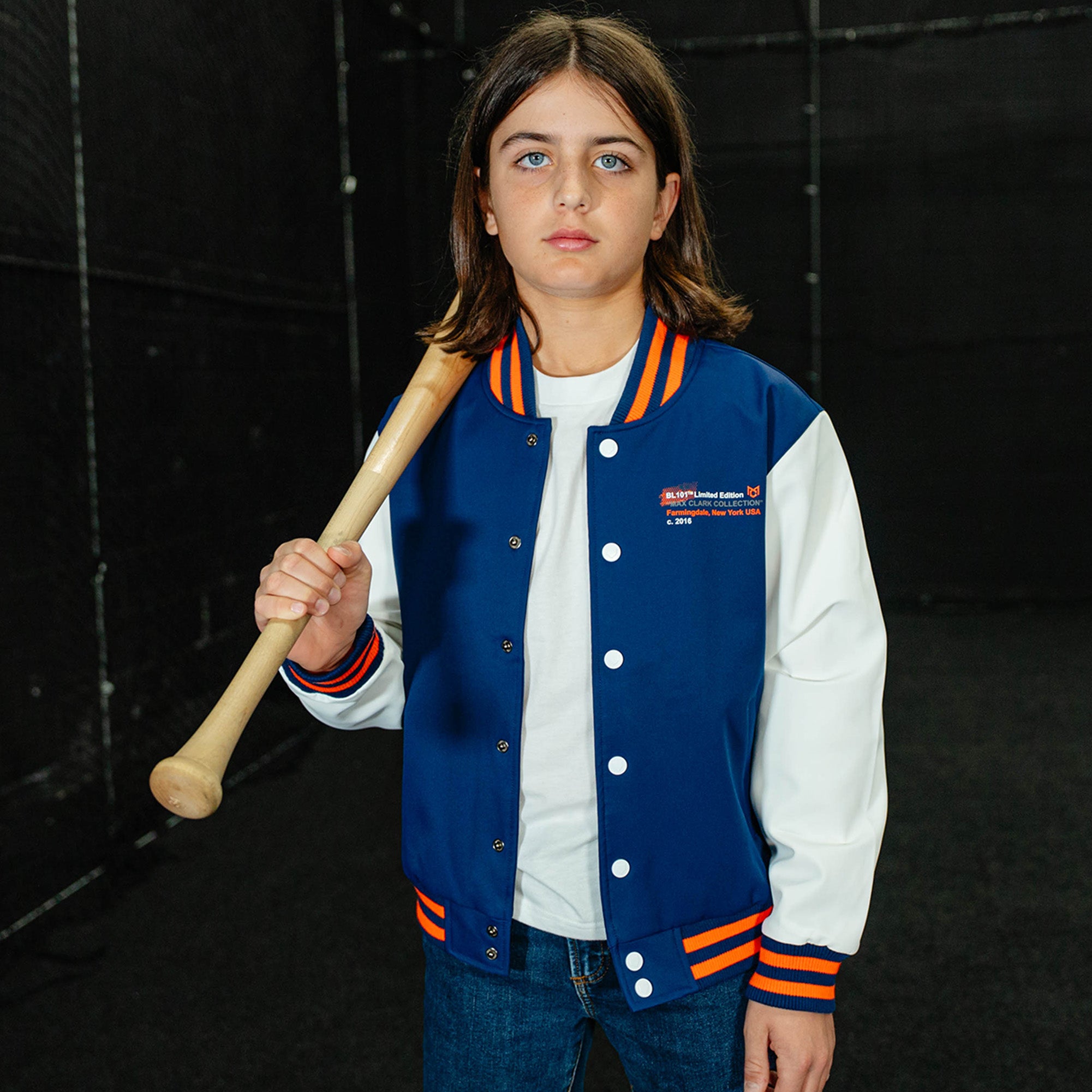 Max Clark Youth Bomber - Navy - Baseball Lifestyle 101