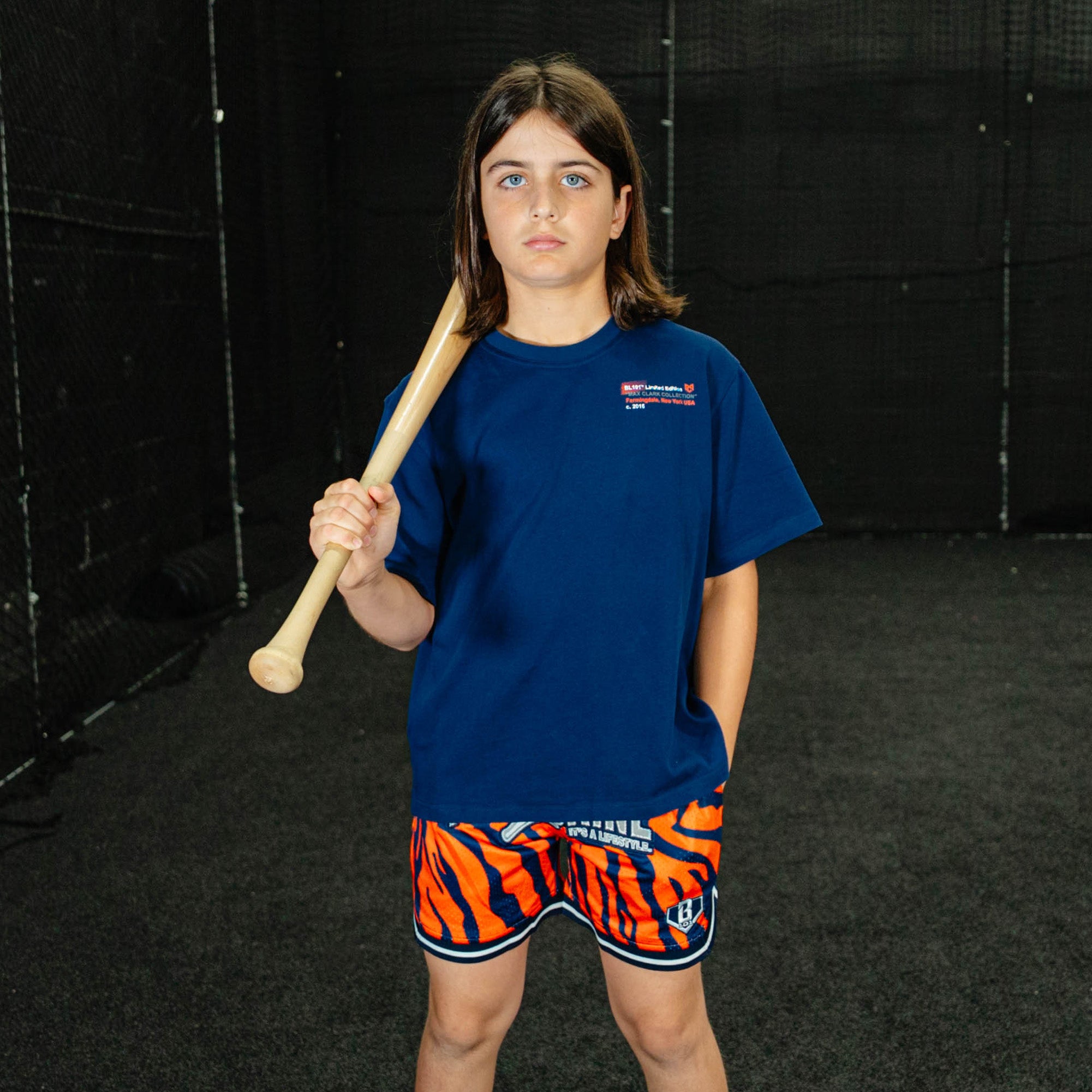Max Clark Tiger Youth Court Shorts - Orange - Baseball Lifestyle 101