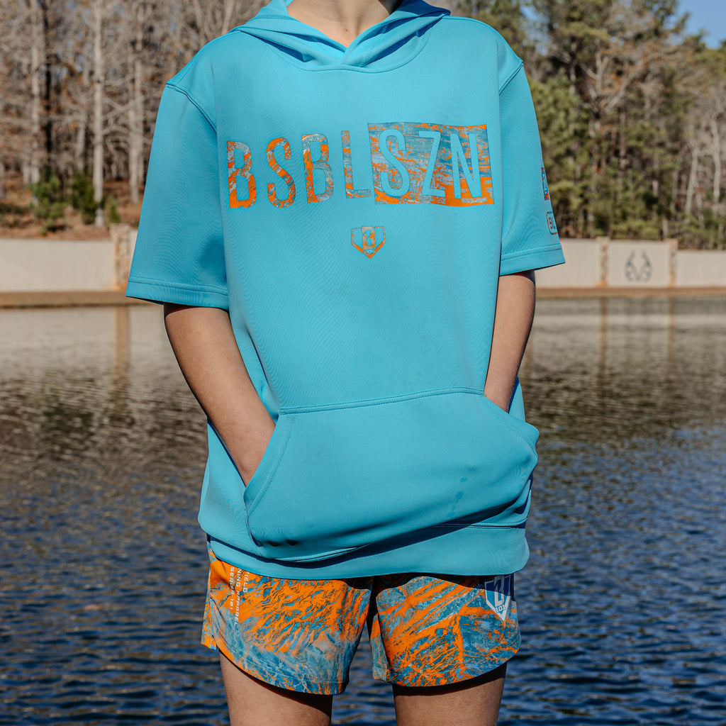 Realtree Pro Series Youth Shorts V2 with Liner - Aspect-Orange