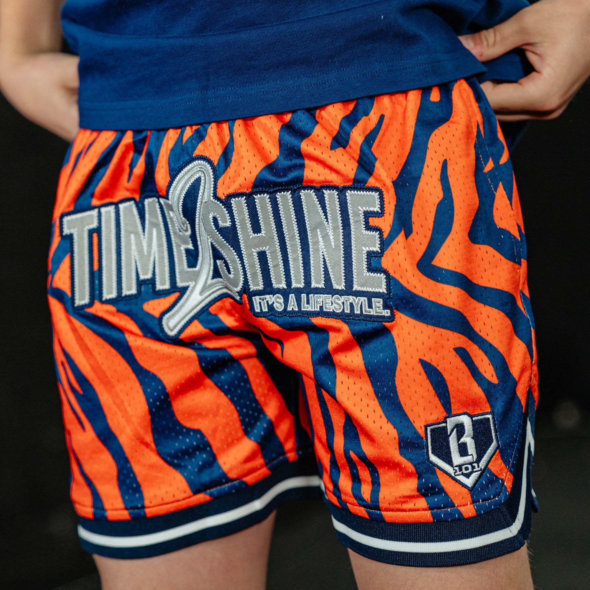 Max Clark Tiger Youth Court Shorts - Orange