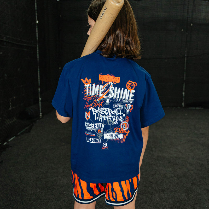 Max Clark Tiger Youth Court Shorts - Orange