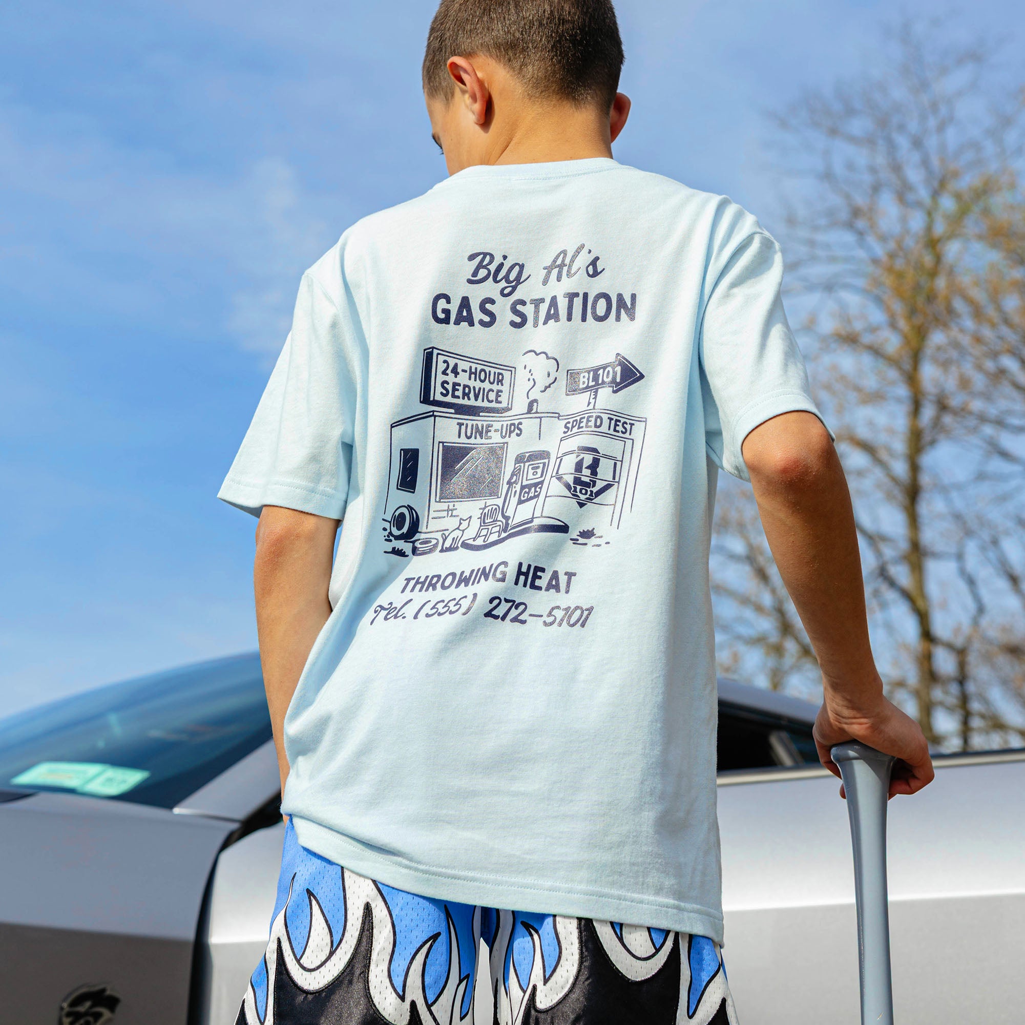 Throwing Heat Youth Tee - Baseball Lifestyle 101