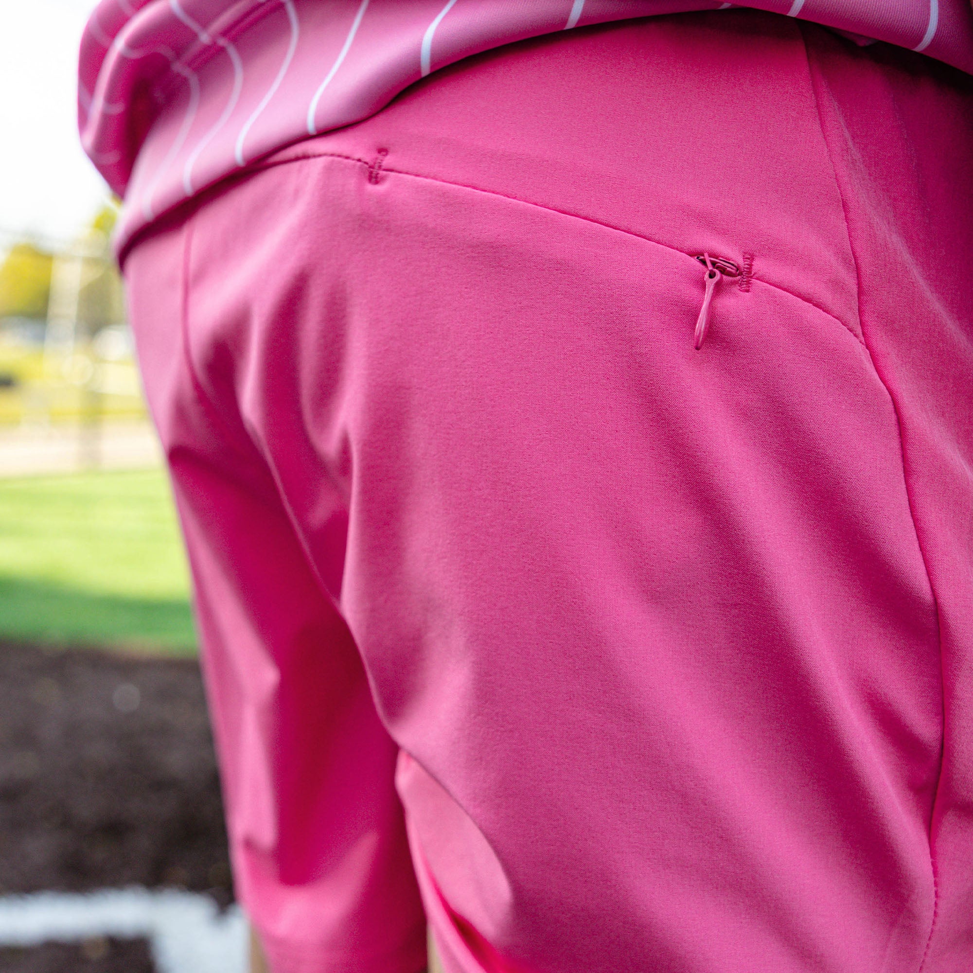 Pro Series Youth Shorts V2 With Liner - Pink Pinstripes - Baseball