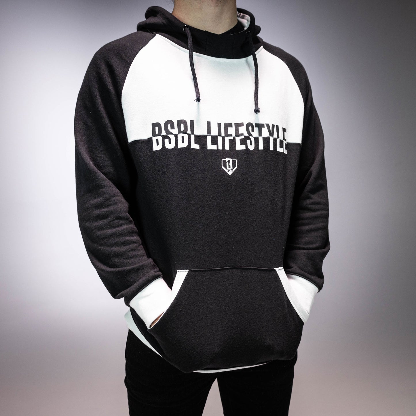 Double Play Youth Hoodie - Black/White