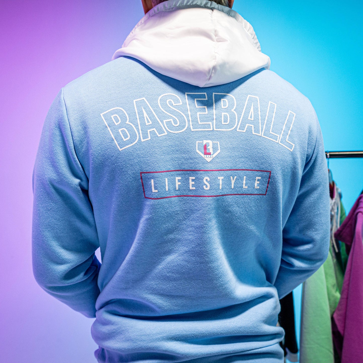 Double Play 1/4 Zip Hoodie Cotton Candy Baseball Lifestyle 101