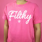 Filthy Youth Tee - Pink/White