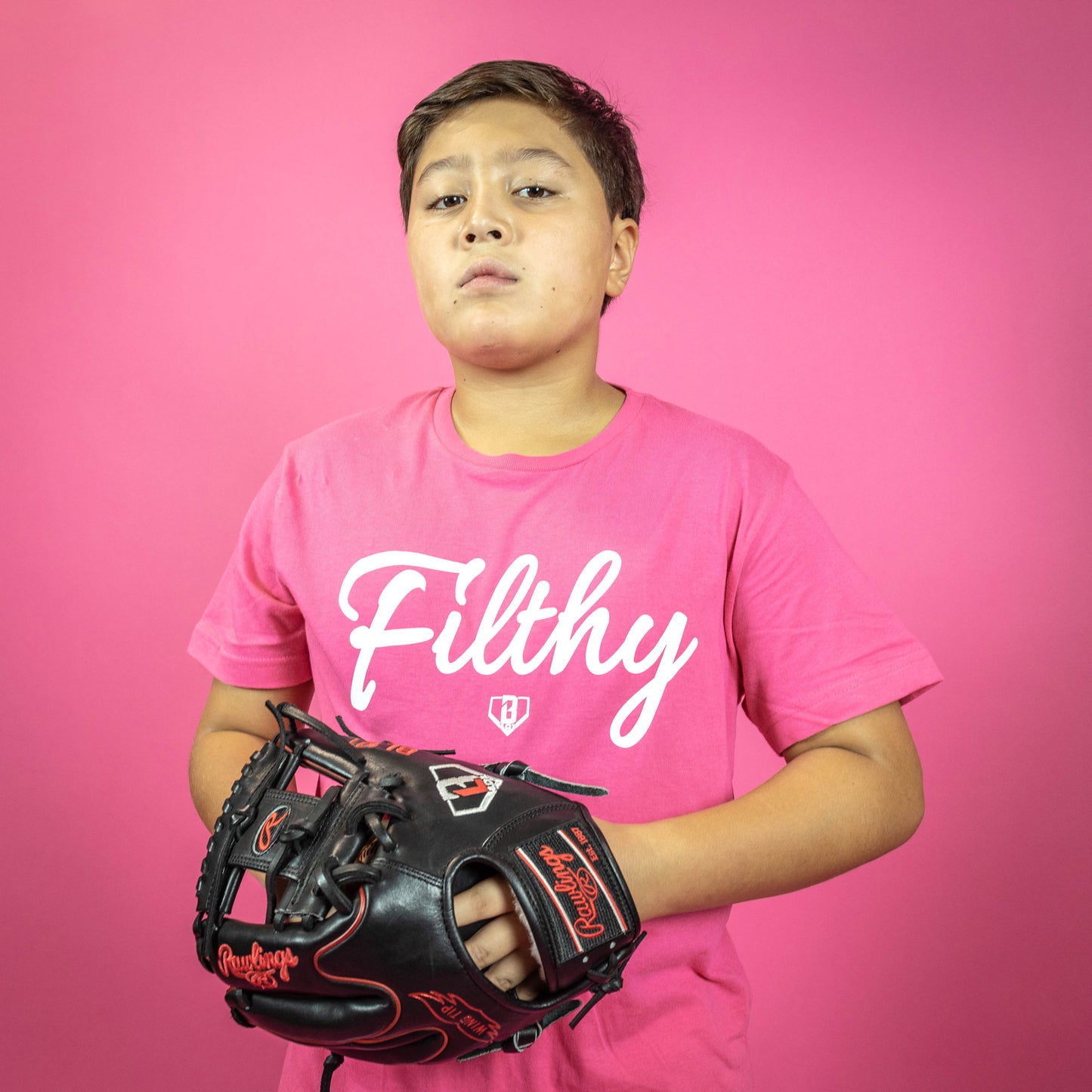 Filthy Tee - Pink/White