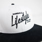Signature Snapback Hat - White/Black