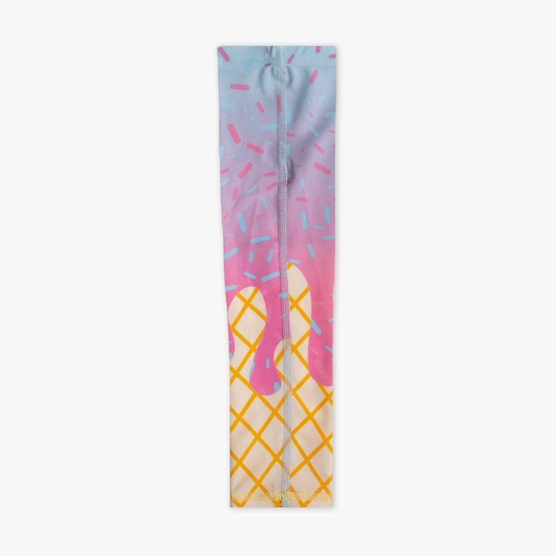 Youth model wearing ice Cream Arm Sleeve Frosted youth sleeve