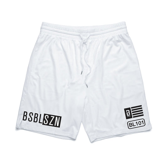 BSBL-SZN Youth Shorts White/Black