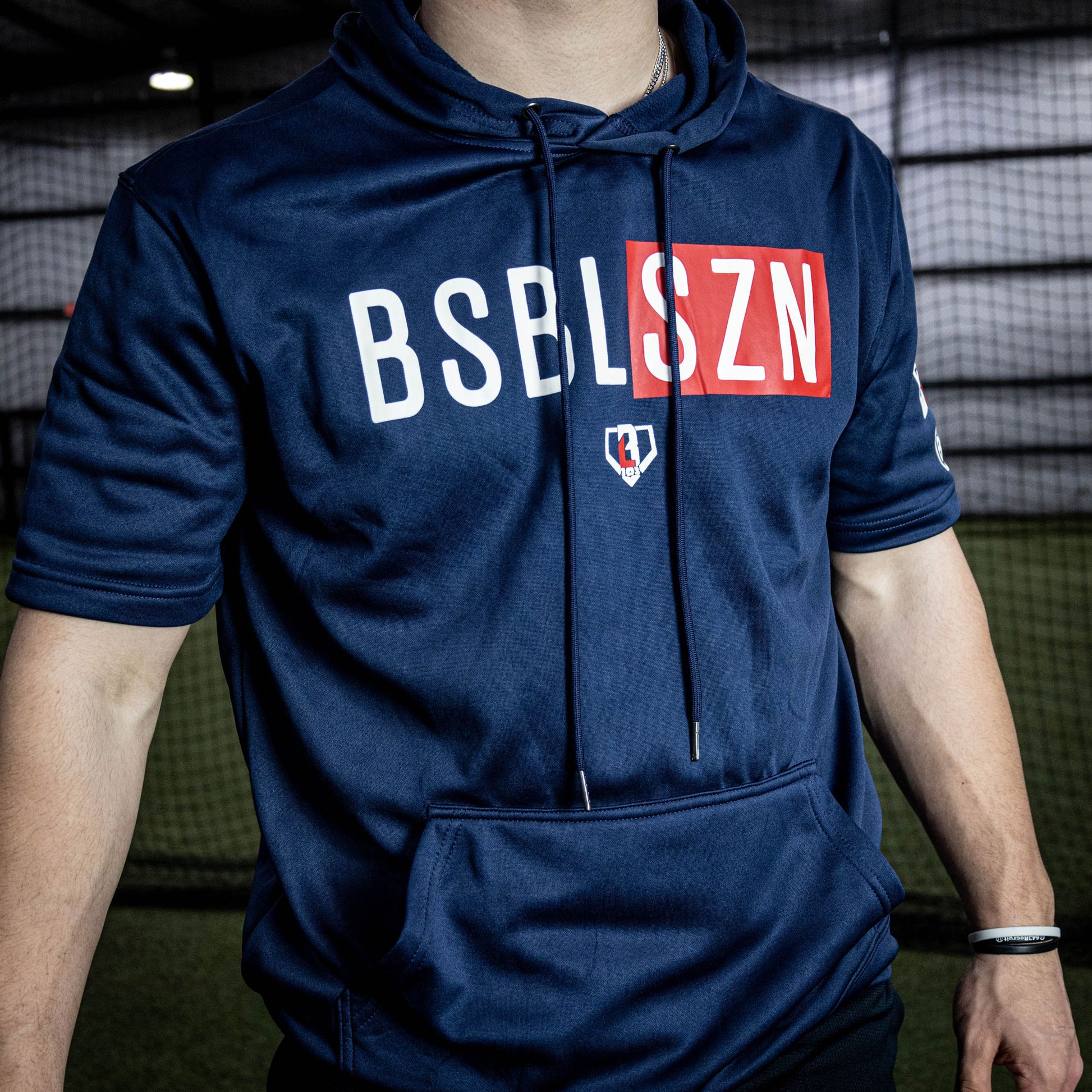 BSBL-SZN Short Sleeve Hoodie V2 Navy – Baseball Lifestyle 101