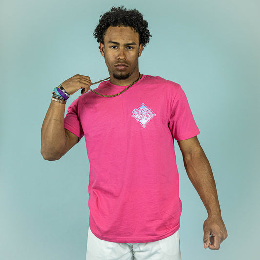 pink baseball tshirt, pink baseball teeshirt